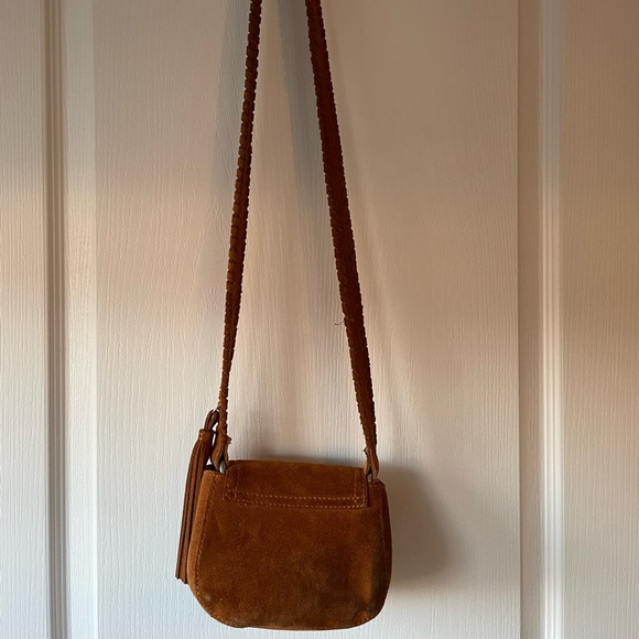 Tasseled Split Leather Mini Crossbody Bag - Picture 5 of 8